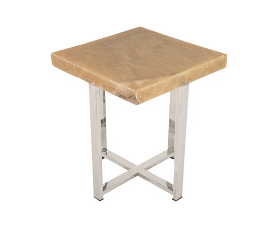 Приставной столик Phillips Collection Onyx Accent Table, Stainless Legs, Square, фото 1
