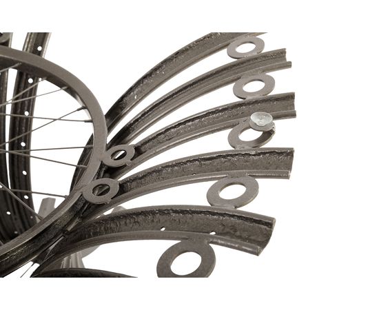 Обеденный стол Phillips Collection Bicycle Rim Dining Table Base, Grey, with Glass, фото 7