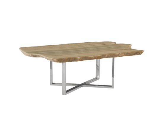 Кофейный столик Phillips Collection Onyx Coffee Table, Stainless Steel Base, rectangular, фото 1