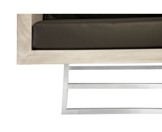 Диван Phillips Collection Ladder Sofa, Suar Wood, Grey/Silver Finish, фото 5