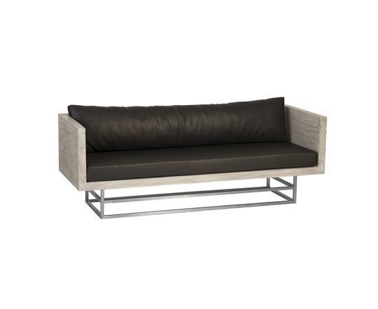 Диван Phillips Collection Ladder Sofa, Suar Wood, Grey/Silver Finish, фото 1