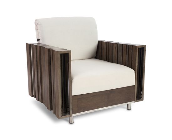 Кресло Phillips Collection Barcode Club Chair, White Cushion, фото 1