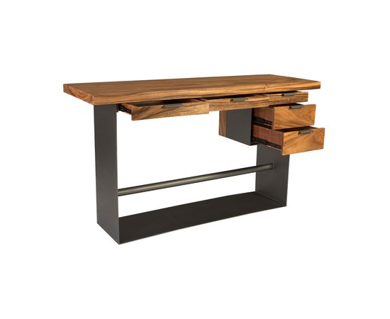 Письменный стол Phillips Collection Chamcha Wood Standing Desk, Iron Frame with Drawers, Bar Height, фото 6