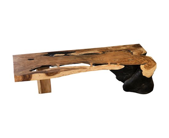 Обеденный стол Phillips Collection Chamcha Wood Dining Table, Burnt Edge, фото 2