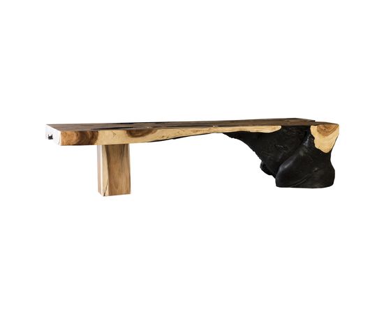 Обеденный стол Phillips Collection Chamcha Wood Dining Table, Burnt Edge, фото 1