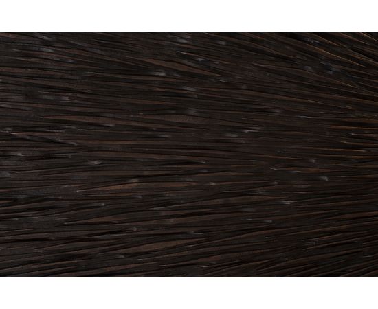 Обеденный стол Phillips Collection Chamcha Wood Chainsaw Dining Table with Glass, Black, Black Iron U Legs, фото 4