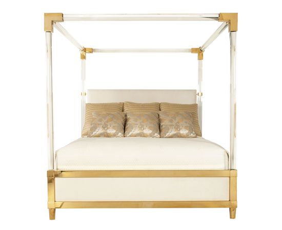 Двуспальная кровать Bernhardt Aiden Acrylic Canopy Upholstered Bed, фото 5