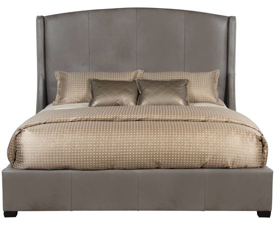 Двуспальная кровать Bernhardt Cooper Leather Wing Bed, фото 4