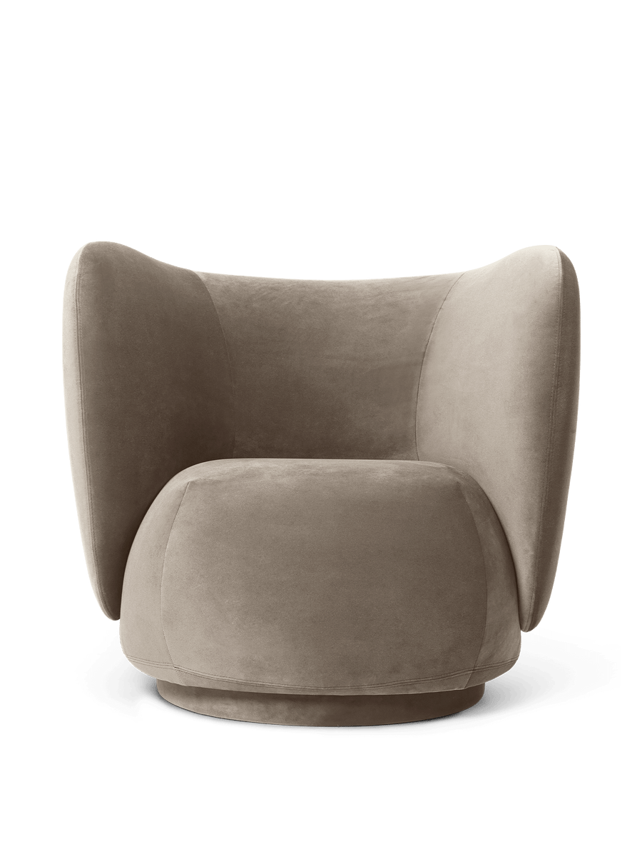 Ferm Living Ferm Living Rico Lounge Chair - Rich Velvet - Beige