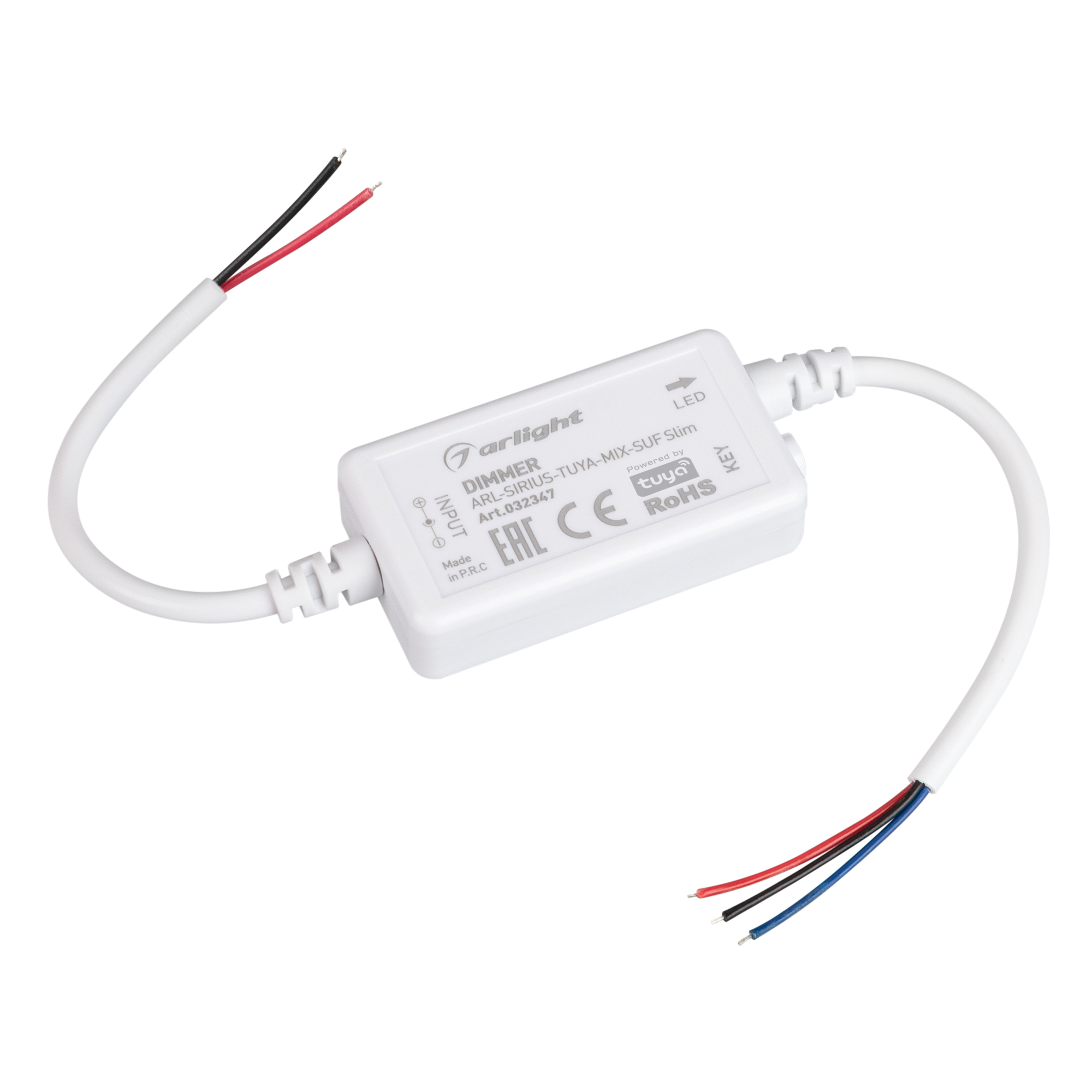 Диммер ARL-SIRIUS-TUYA-MIX-SUF Slim (12-24V, 2x3A, 2.4G) (Arlight, IP20 Пластик, 3 года) 032347