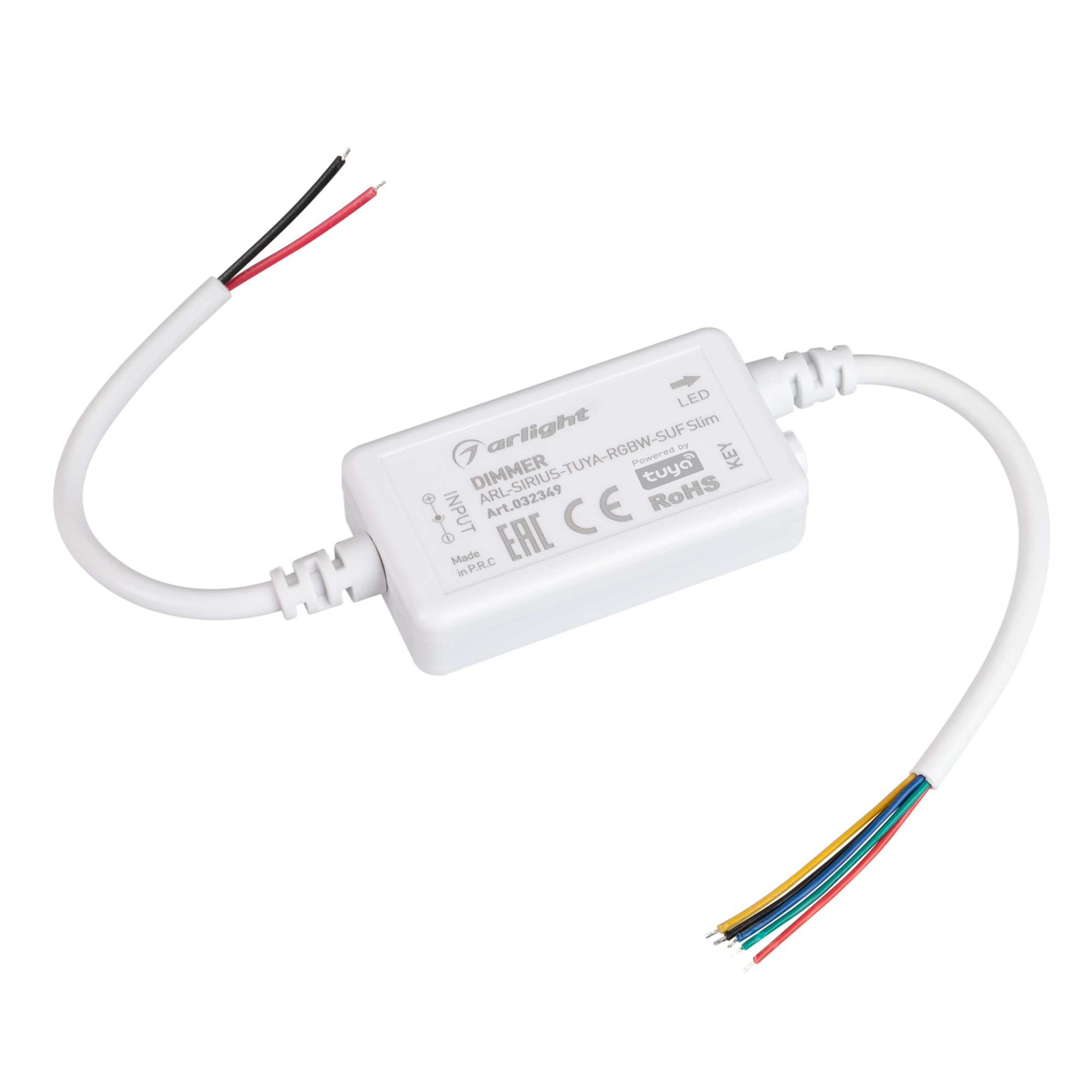 Диммер ARL-SIRIUS-TUYA-RGBW-SUF Slim (12-24V, 4x1.5A, 2.4G) (Arlight, IP20 Пластик, 3 года) 032349