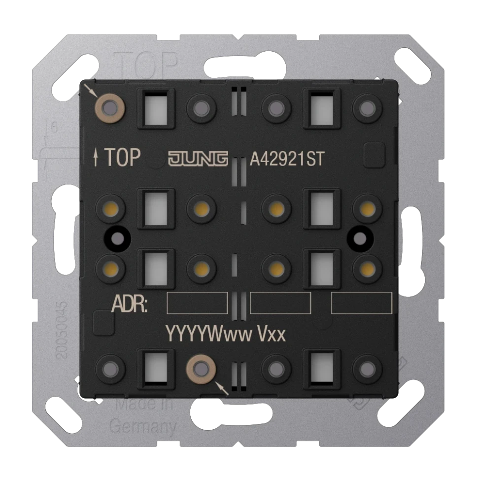 Jung KNX кнопочный модуль Универсальный, F40, Secure, серия AS/A, 2 группы, A42921ST A42921ST