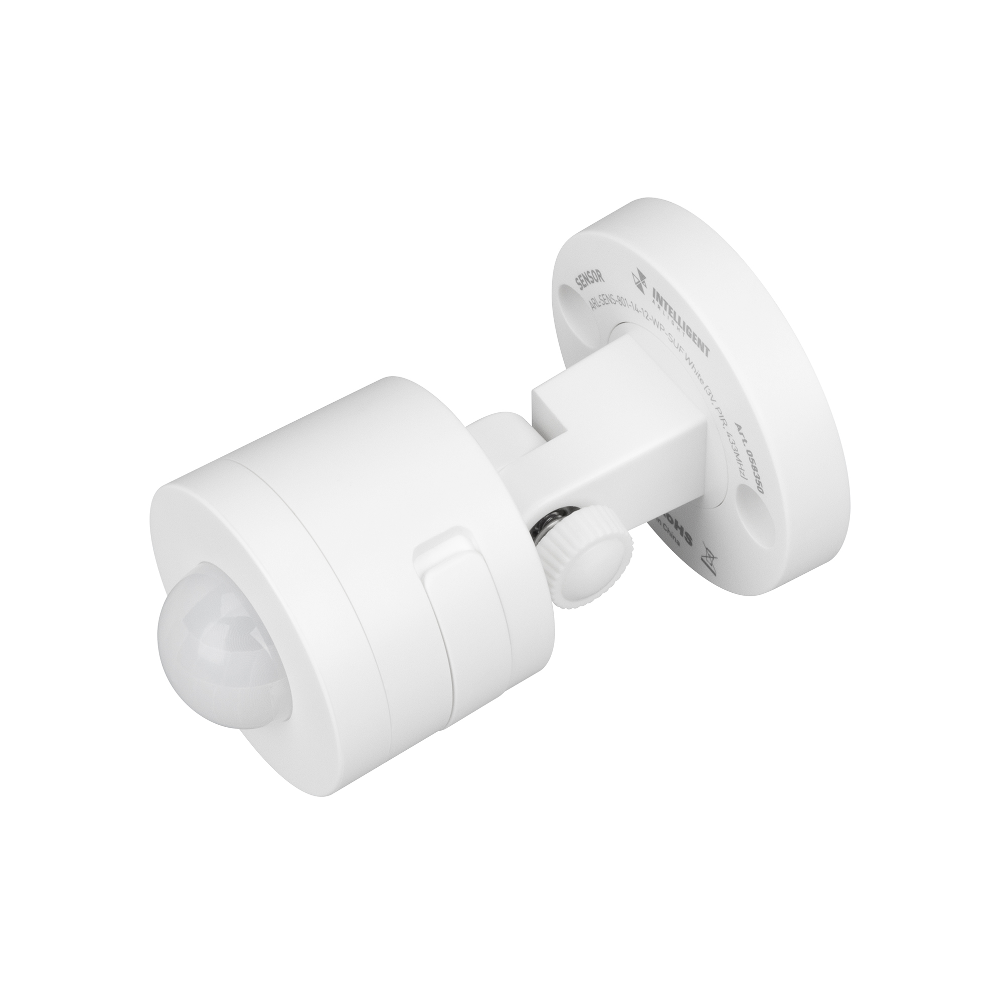 INTELLIGENT ARLIGHT Датчик движения ARL-SENS-801-14-12-WP-SUF White (3V, PIR, 433MHz) (IARL, IP65 Пластик, 3 года) 058350