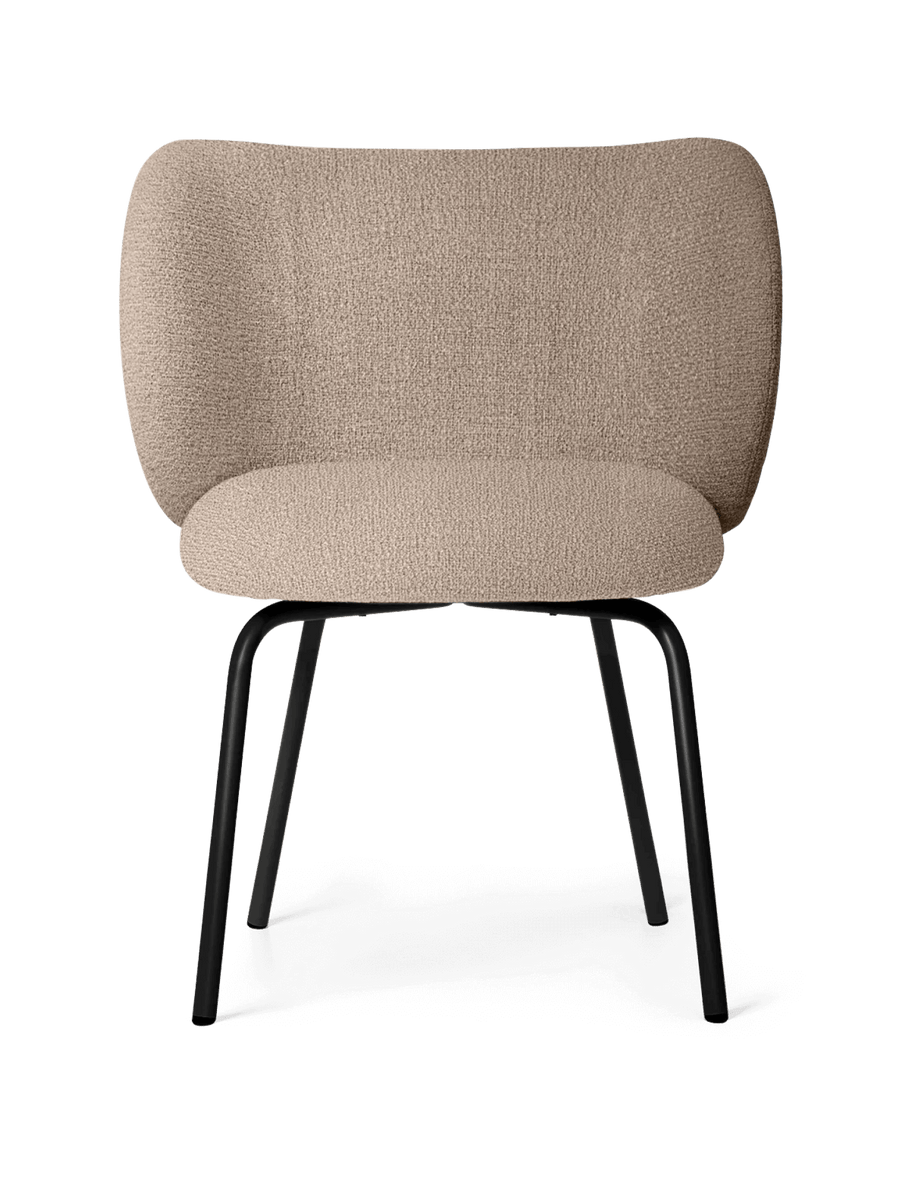 Ferm Living Ferm Living Rico Dining Chair - Black - Bouclé - Sand
