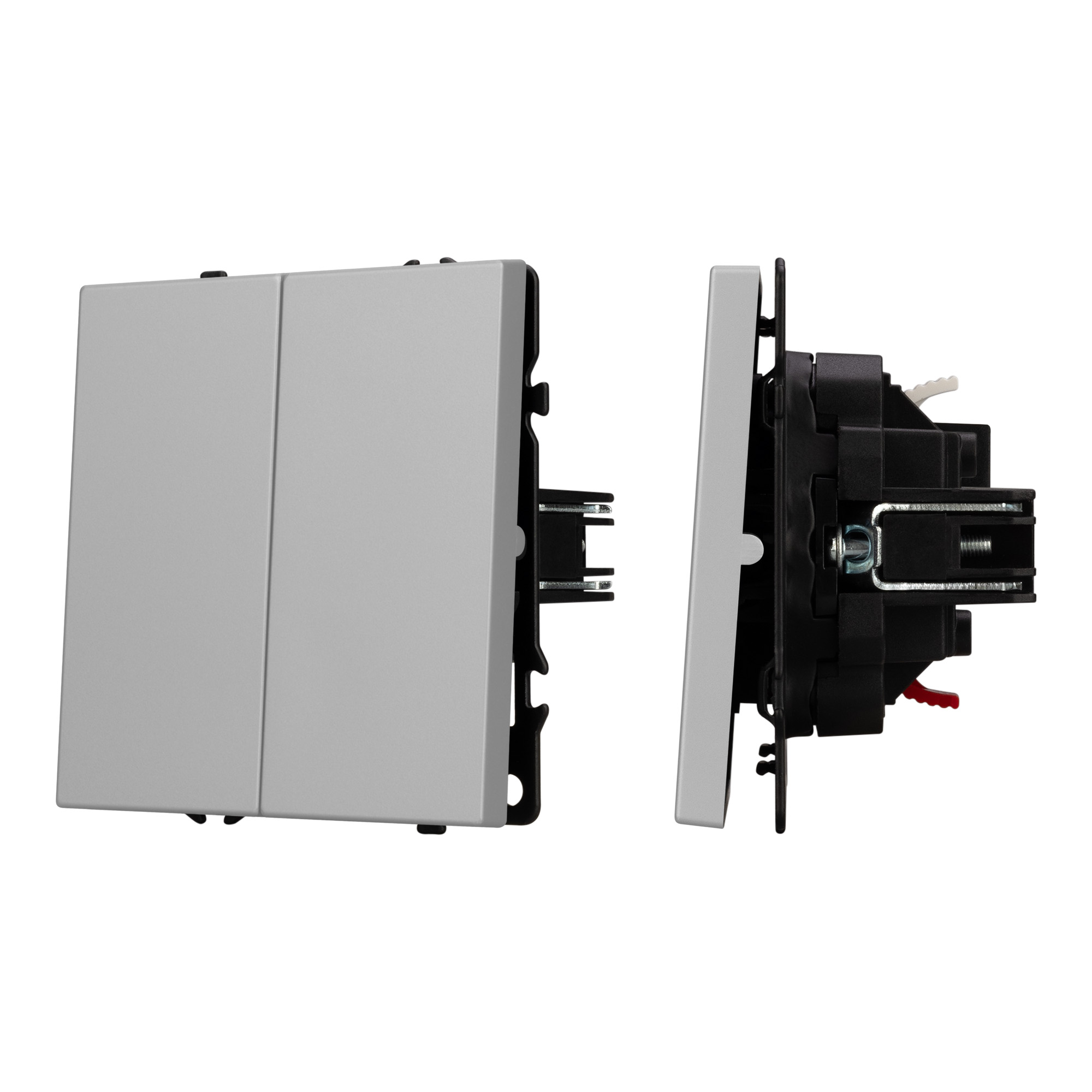 Arlight Механизм звонкового выключателя двухклавишный SWT-NOBE-MKR2-SFPL-IS (230V, 10A) (Arlight, Никель) 061786