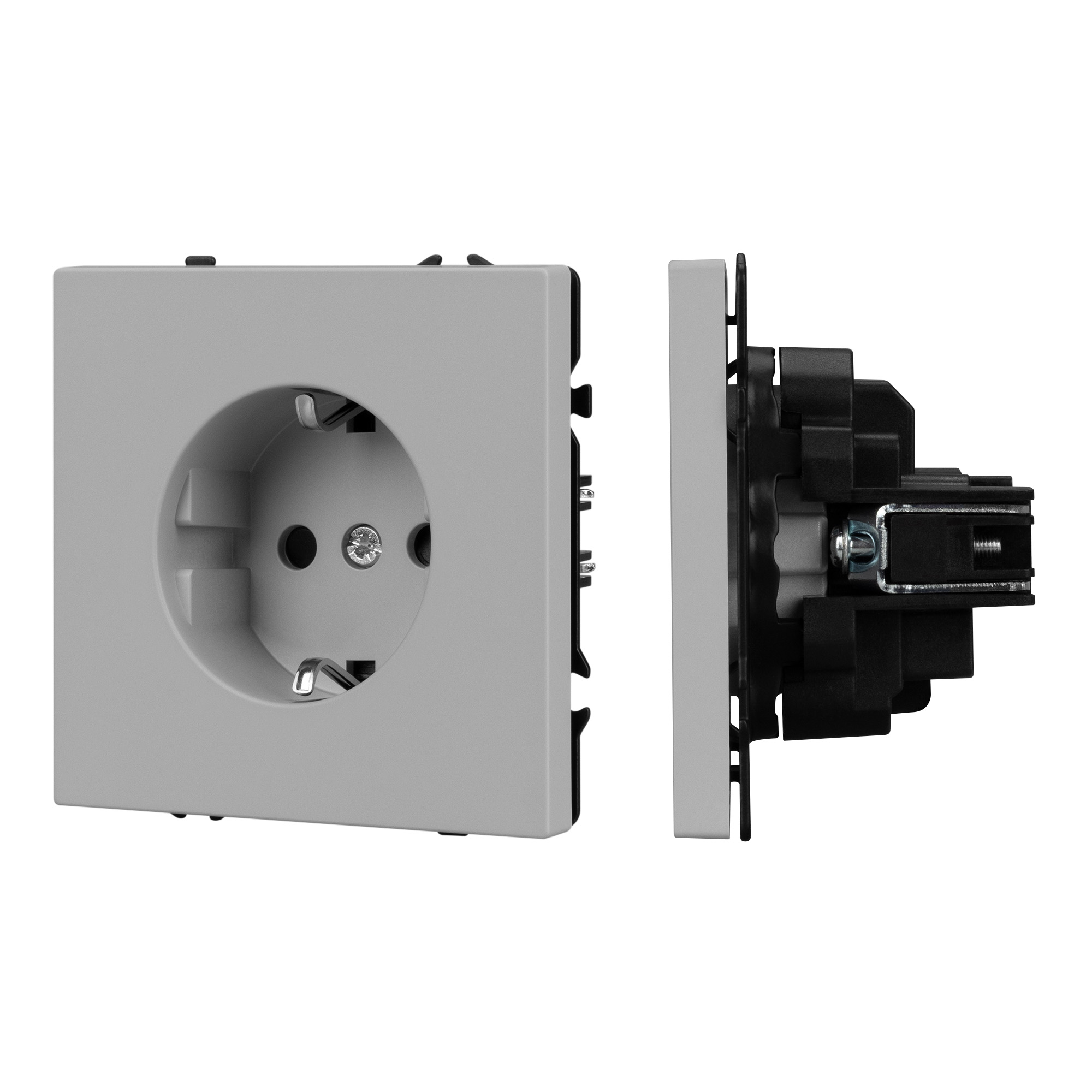 Механизм электрической розетки SCT-NOBE-MEU1-SFPL-IS (230V, 16A) (Arlight, Никель) 059453