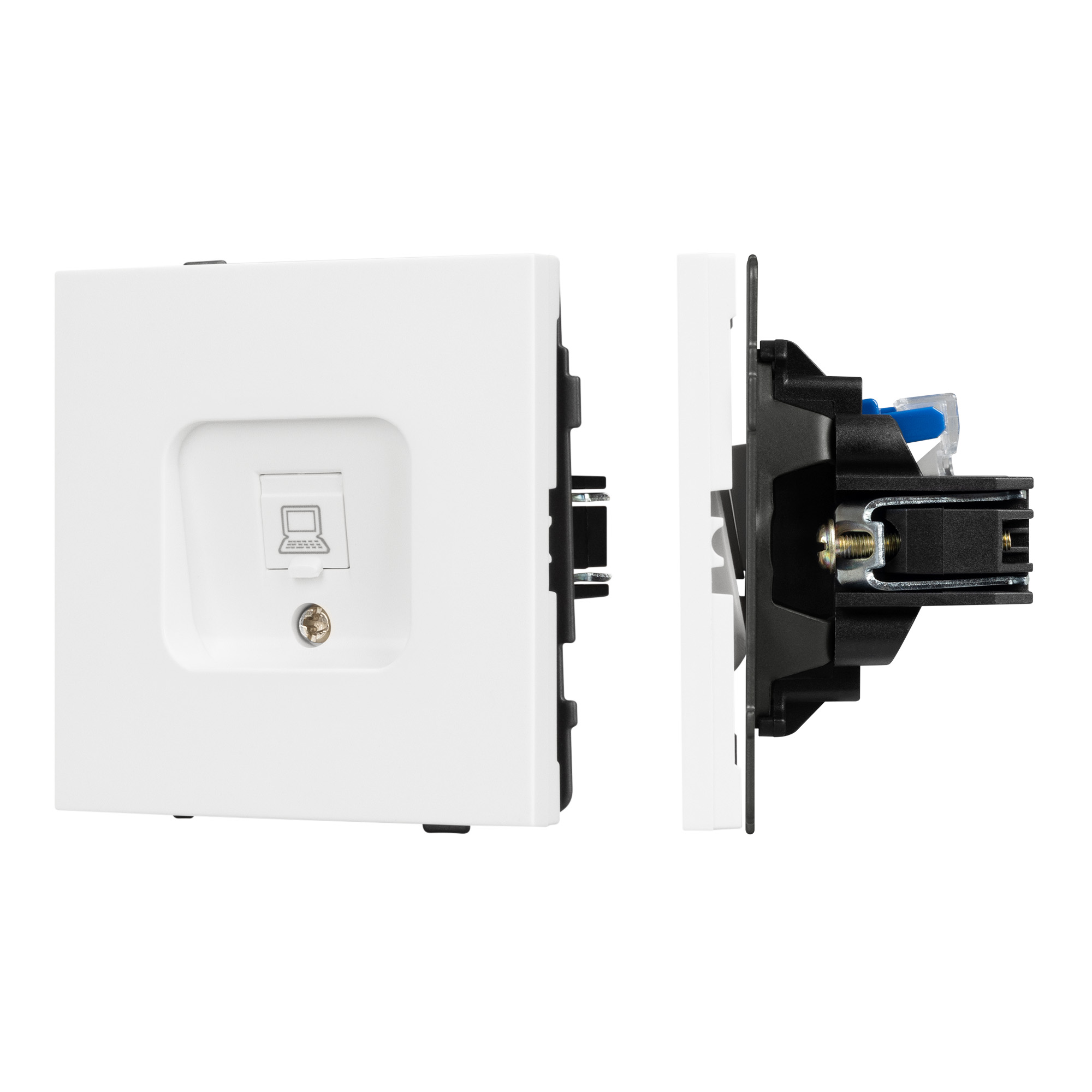 Механизм компьютерной розетки SCT-TENDO-MPC1-PL-WH (RJ-45, CAT6) (Arlight, Белый) 054098