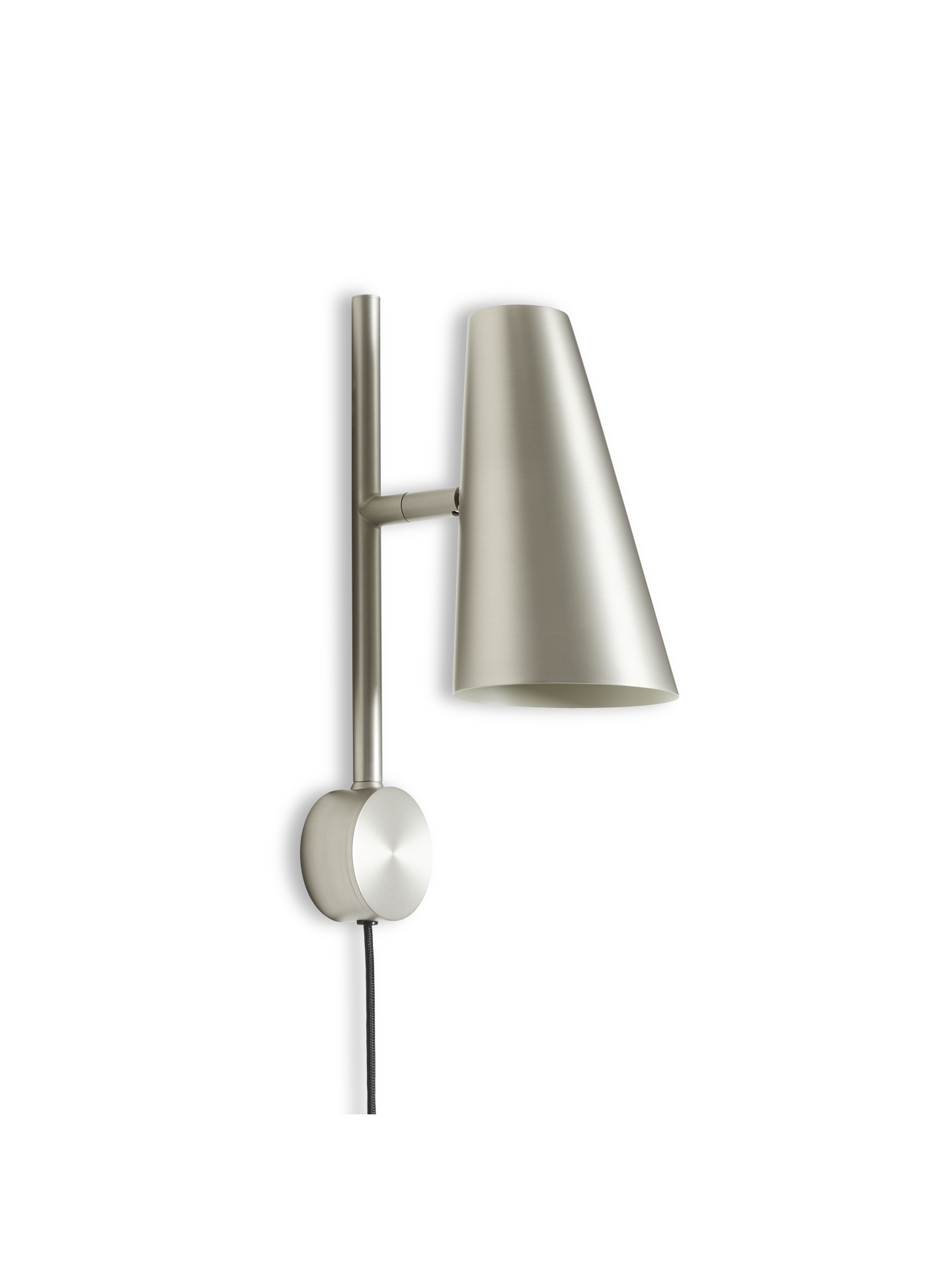 WOUD WOUD Cono wall lamp - Brushed metal finish