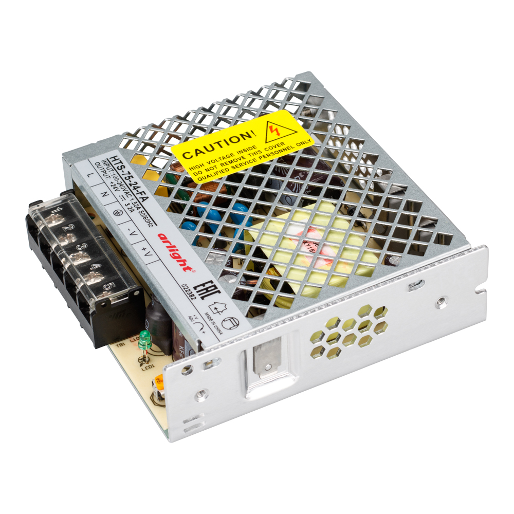 Arlight Блок питания HTS-75-24-FA (24V, 3.2A, 75W) (Arlight, IP20 Сетка, 3 года) 022382