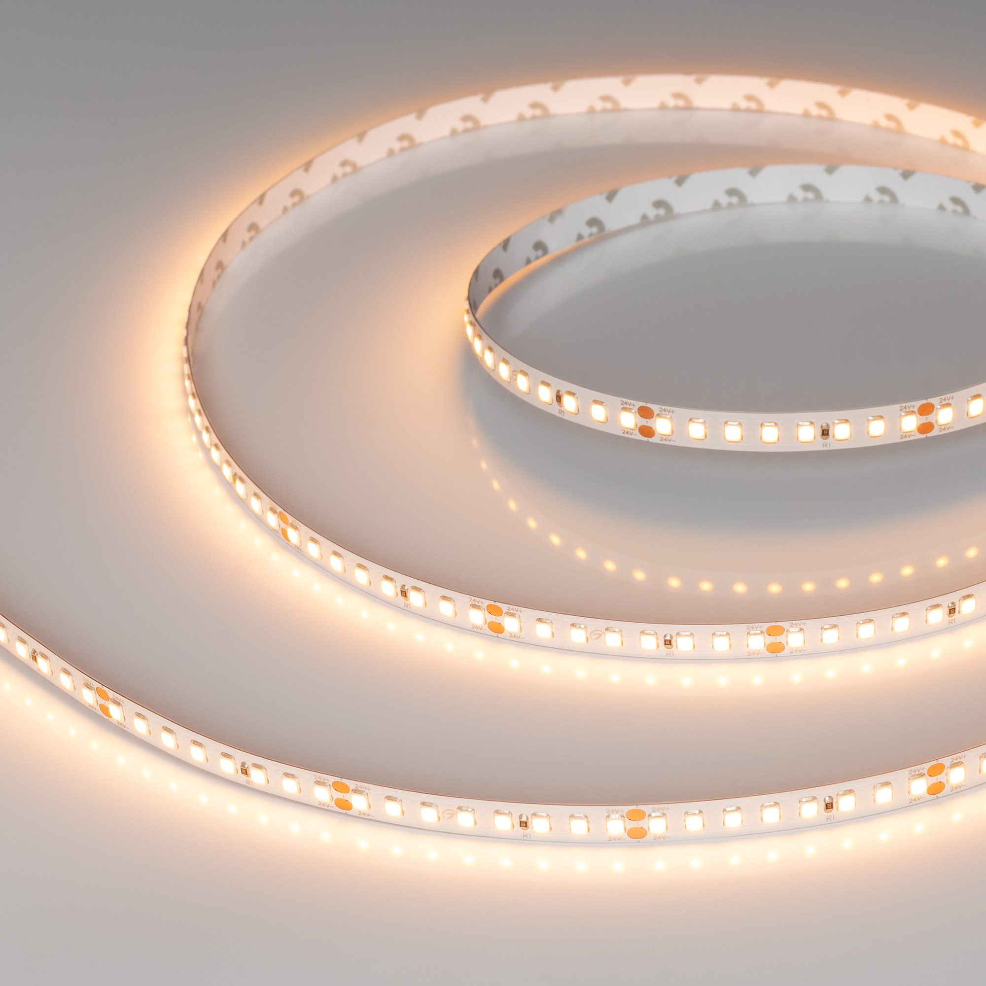 Arlight Светодиодная лента RT-A160-8mm 24V Warm2400 (12 W/m, IP20, 2835, 5m) (Arlight, высок.эфф.150 лм/Вт) 028561(2)