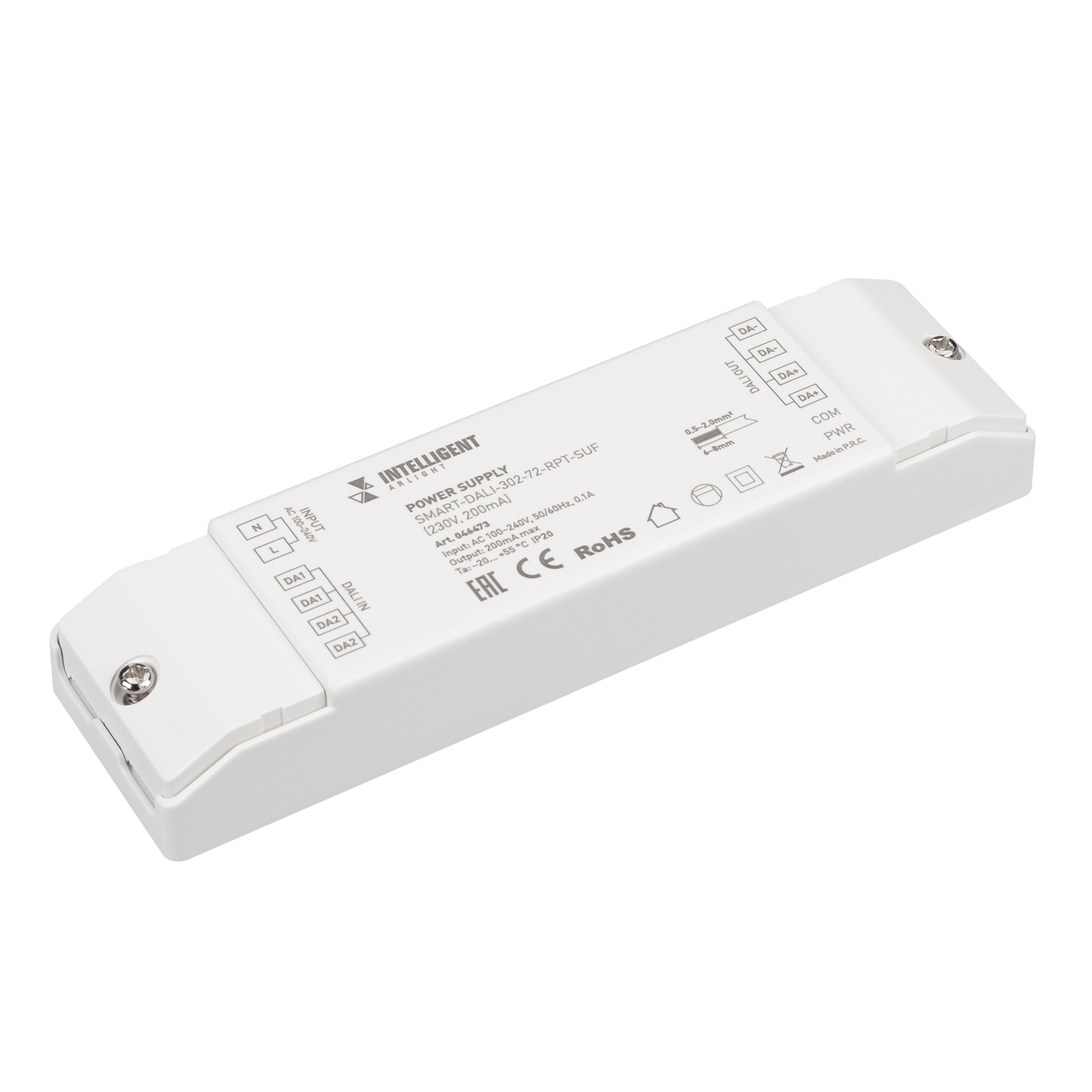 Arlight INTELLIGENT ARLIGHT Блок питания шины SMART-DALI-302-72-RPT-SUF (230V, 200mA) (IARL, IP20 Пластик, 5 лет) 046473