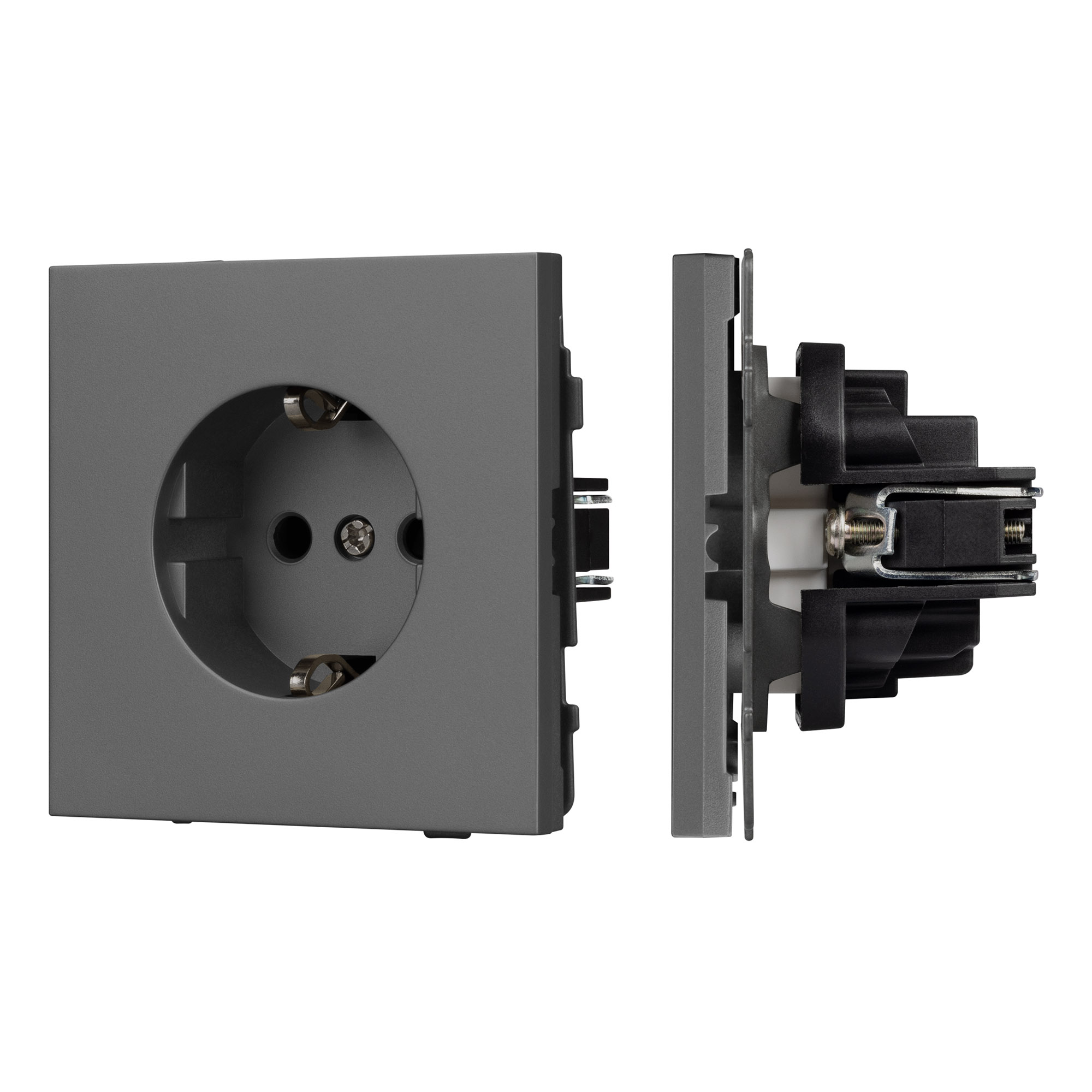 Arlight Механизм электрической розетки SCT-TENDO-MEU1-SFPL-GR (230V, 16A) (Arlight, Матовый графитовый) 054640