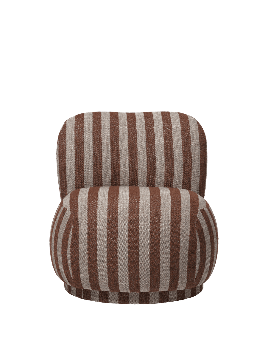 Ferm Living Ferm Living Rico Piccolo Lounge Chair - Swivel - Louisiana - Sand/Chocolate