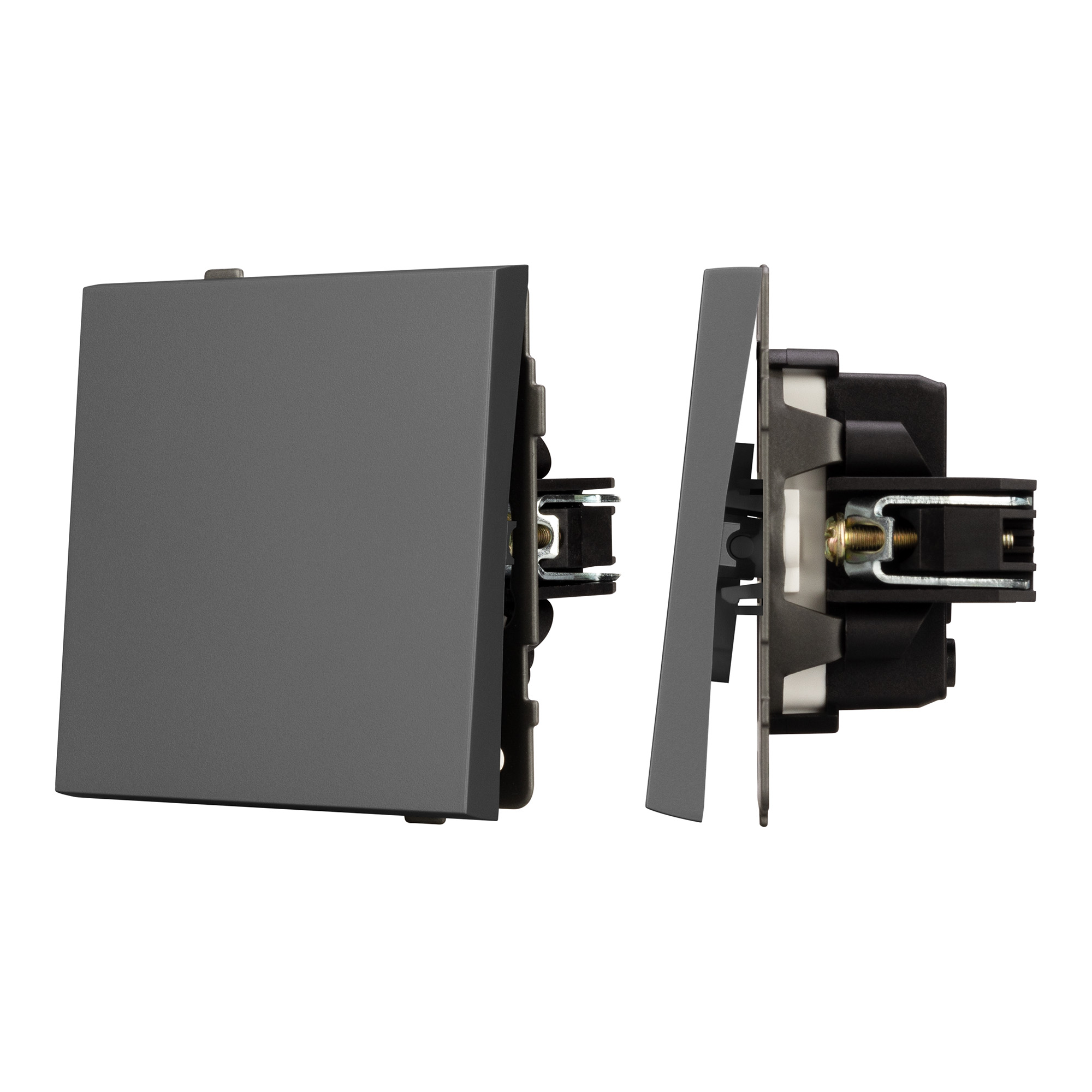 Arlight Механизм выключателя одноклавишный перекрёстный SWT-TENDO-MKX1-SFPL-GR (230V, 10A) (Arlight, Матовый графитовый) 054573