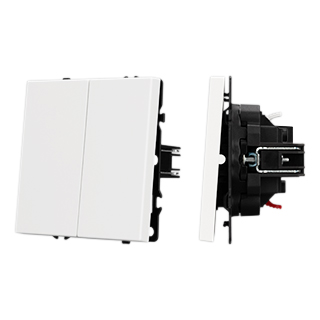 Arlight Механизм звонкового выключателя двухклавишный SWT-NOBE-MKR2-SFPL-WH (230V, 10A) (Arlight, Белый кварц) 061741