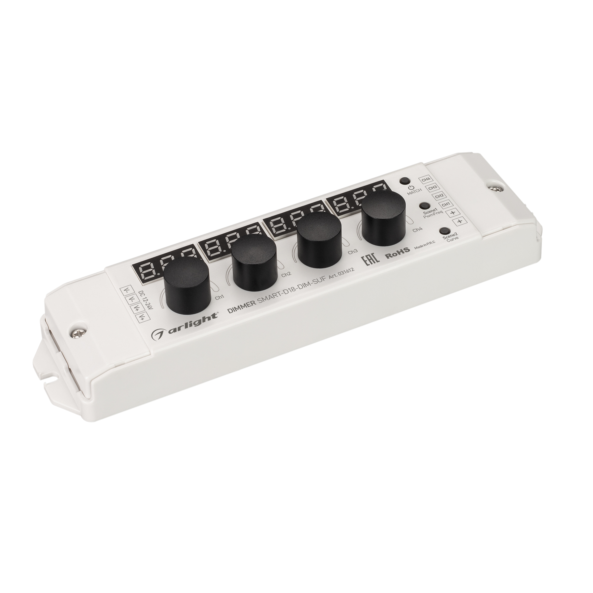 Диммер SMART-D18-DIM-SUF (12-24V, 4x4A, 2.4G) (Arlight, IP20 Пластик, 5 лет) 031612