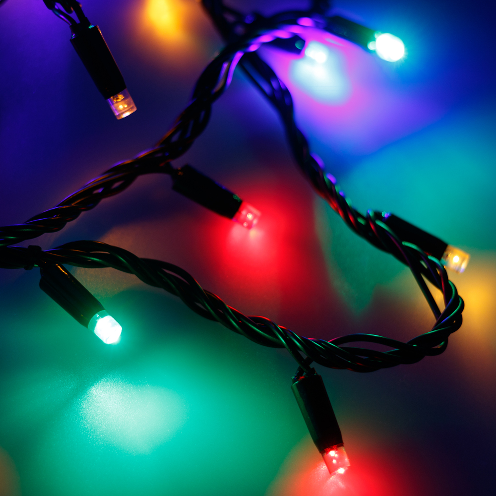 Arlight Светодиодная гирлянда ARD-STRING-PRO-10000-BLACK-100LED-LIVE RGB (230V, 7W) (Ardecoled, IP65) 025838