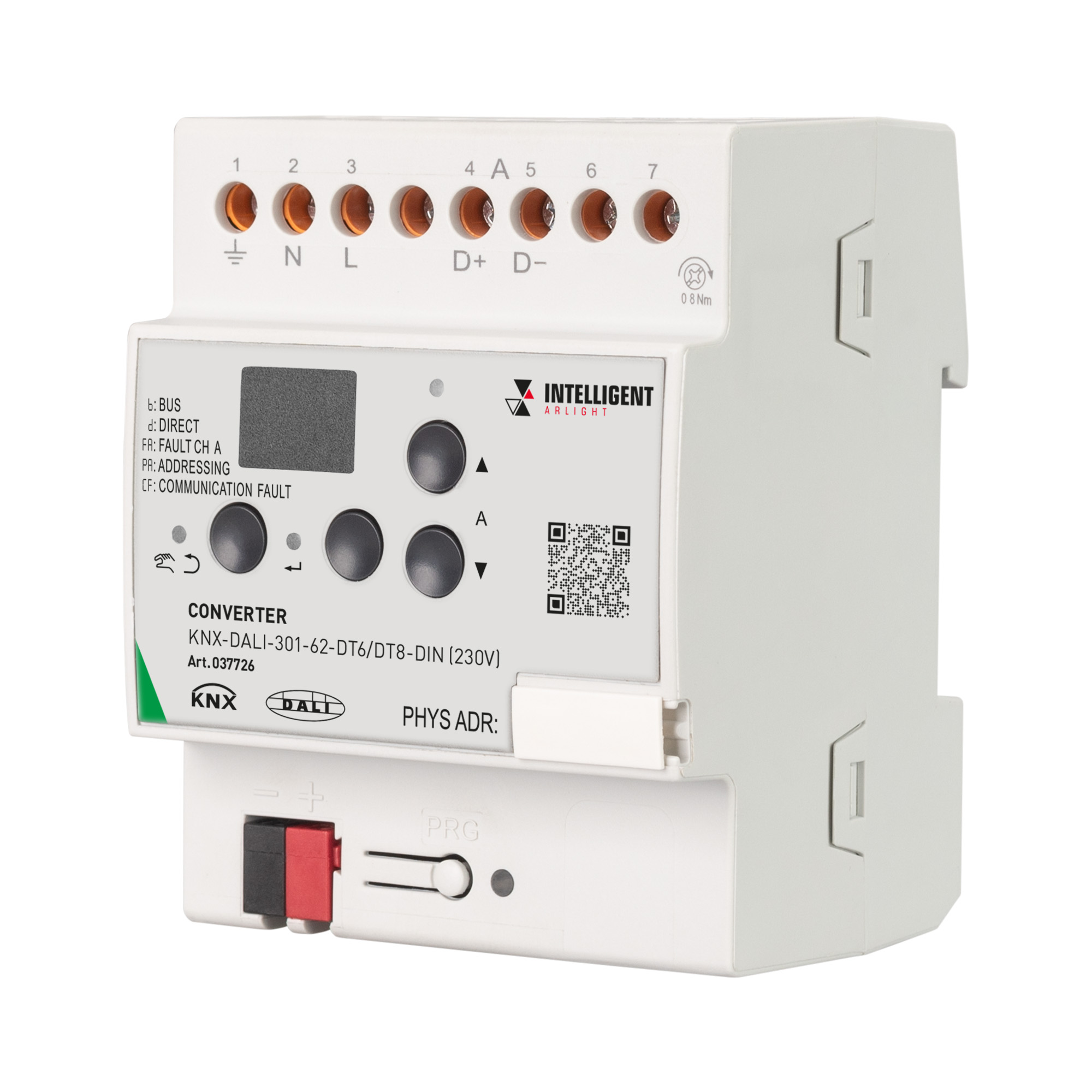 Arlight INTELLIGENT ARLIGHT Конвертер KNX-DALI-301-62-DT6/DT8-DIN (230V) (IARL, IP20 Пластик, 3 года) 037726