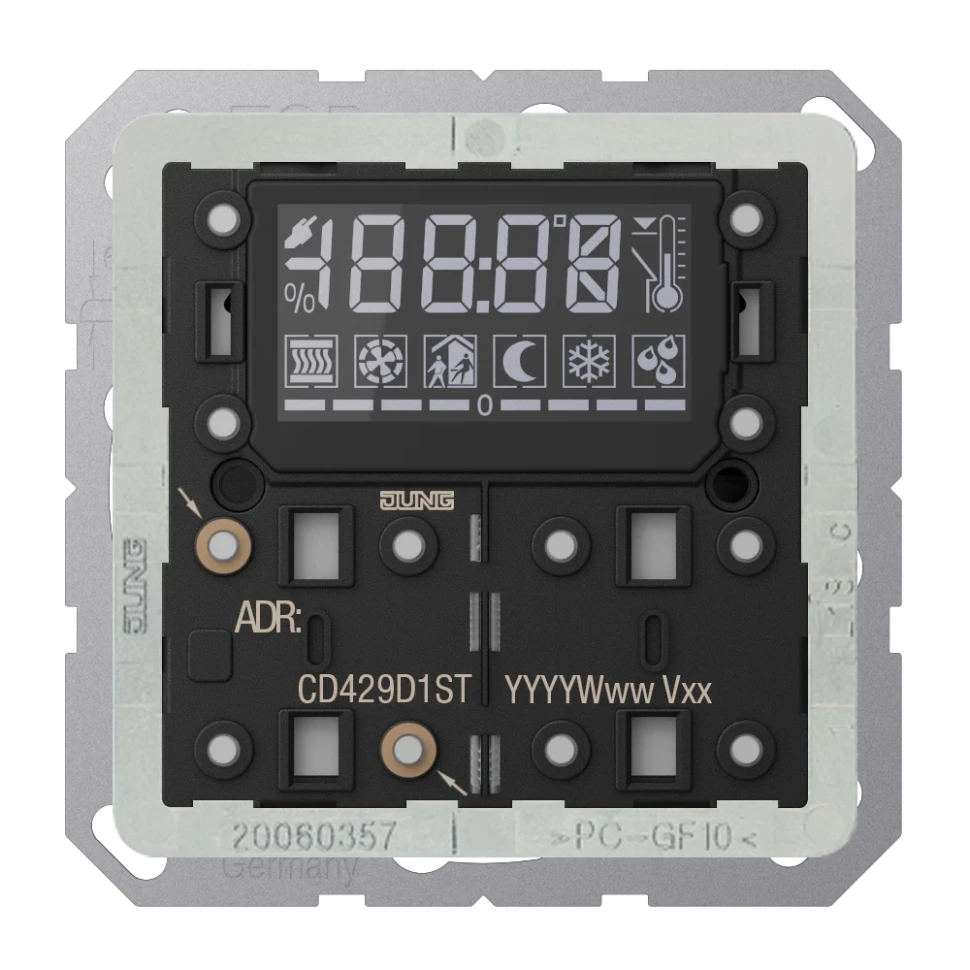 Jung KNX комнатный контроллер, F40, Secure, серия CD, 3 группы, CD429D1ST CD429D1ST