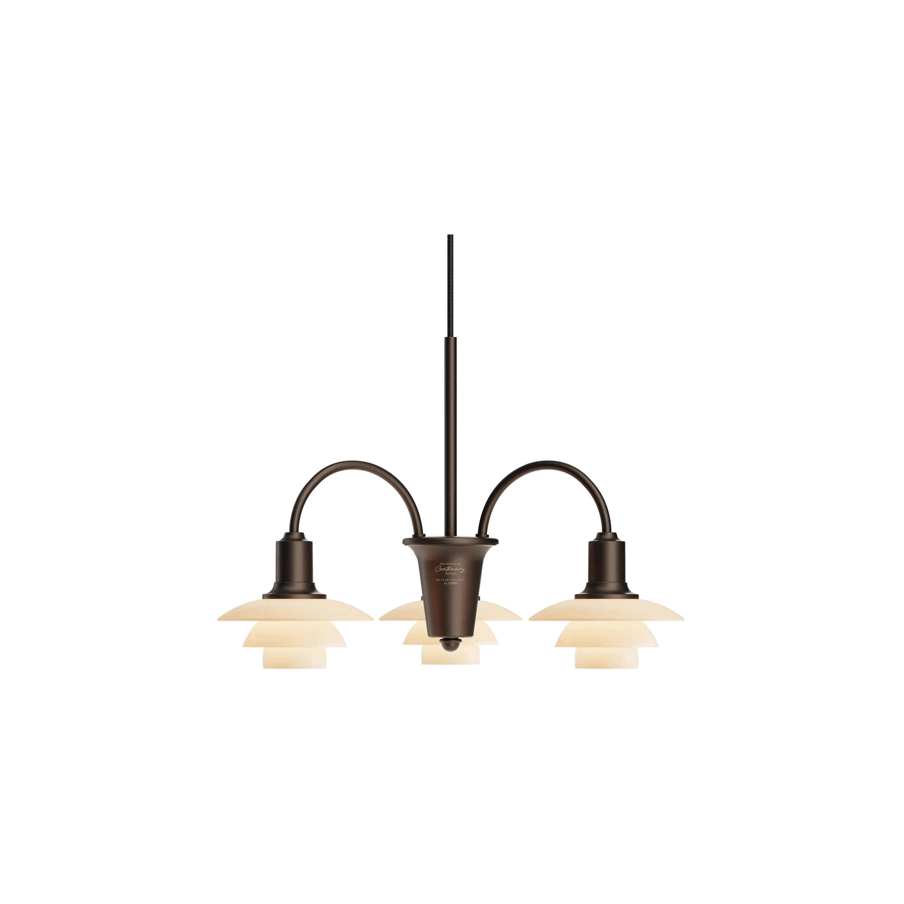Louis Poulsen Louis Poulsen PH 1/1 Chandelier Centenary Edition Aged brass/dusty terracotta 3-ARMS