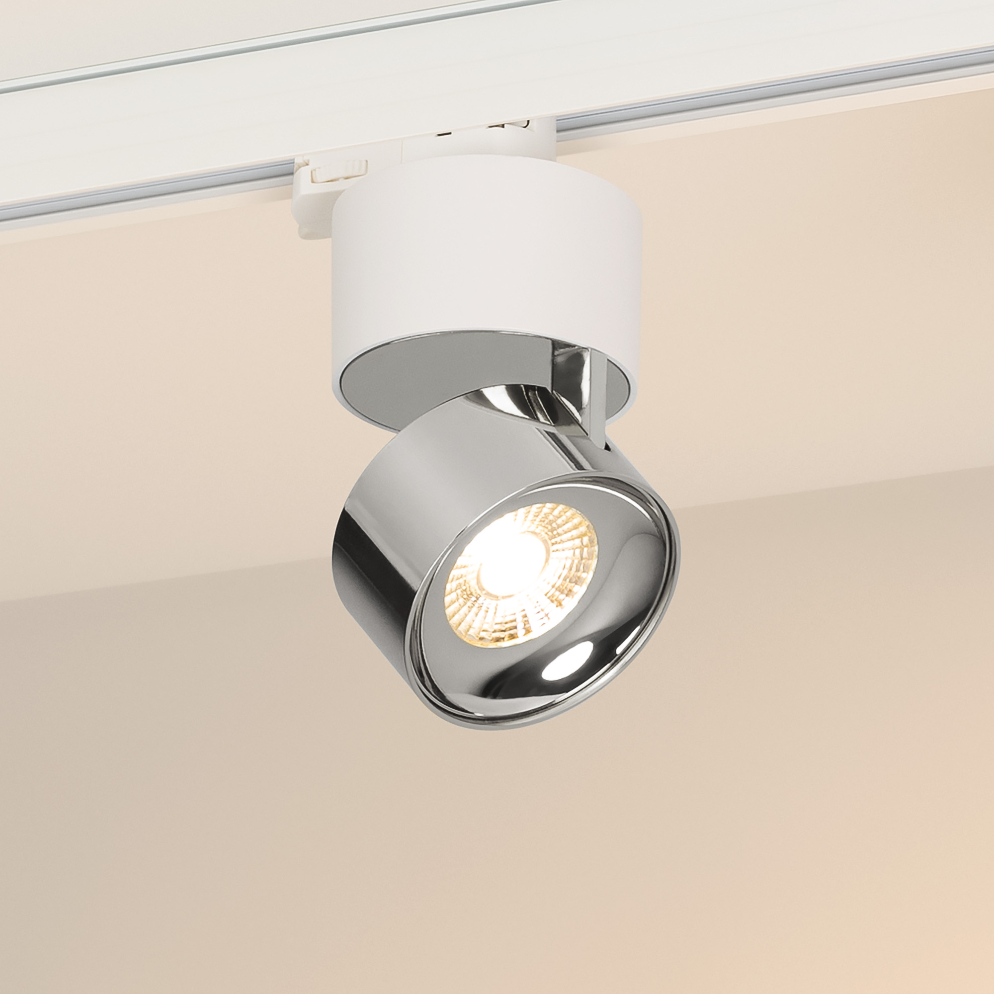 Arlight Светильник SP-PLURIO-TRACK-4TR-R77-9W Warm3000 (WH-CHR, 36 deg, 230V) (Arlight, IP20 Металл, 3 года) 038118