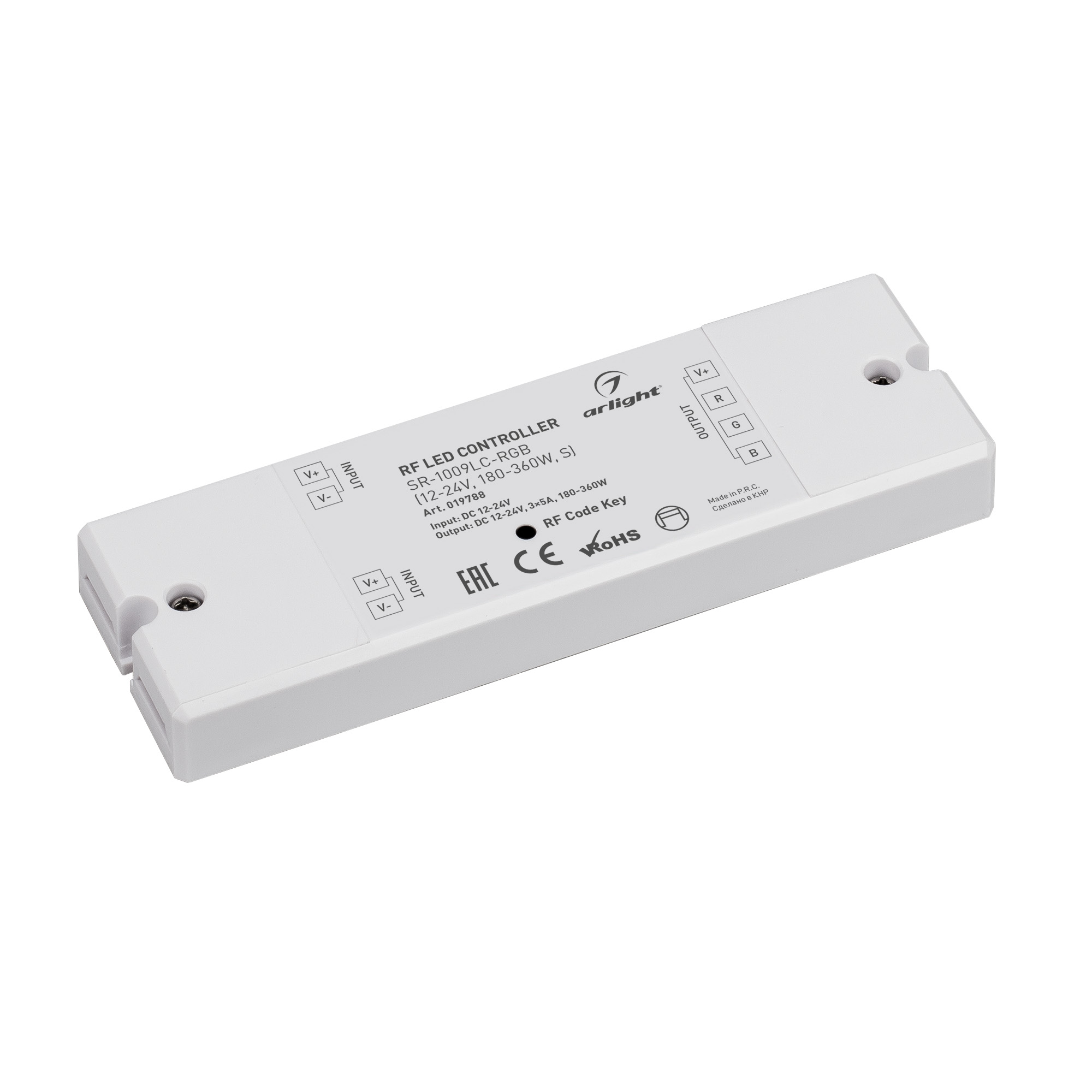 Контроллер SR-1009LC-RGB (12-24V, 180-360W, S) (Arlight, IP20 Пластик, 3 года) 019788