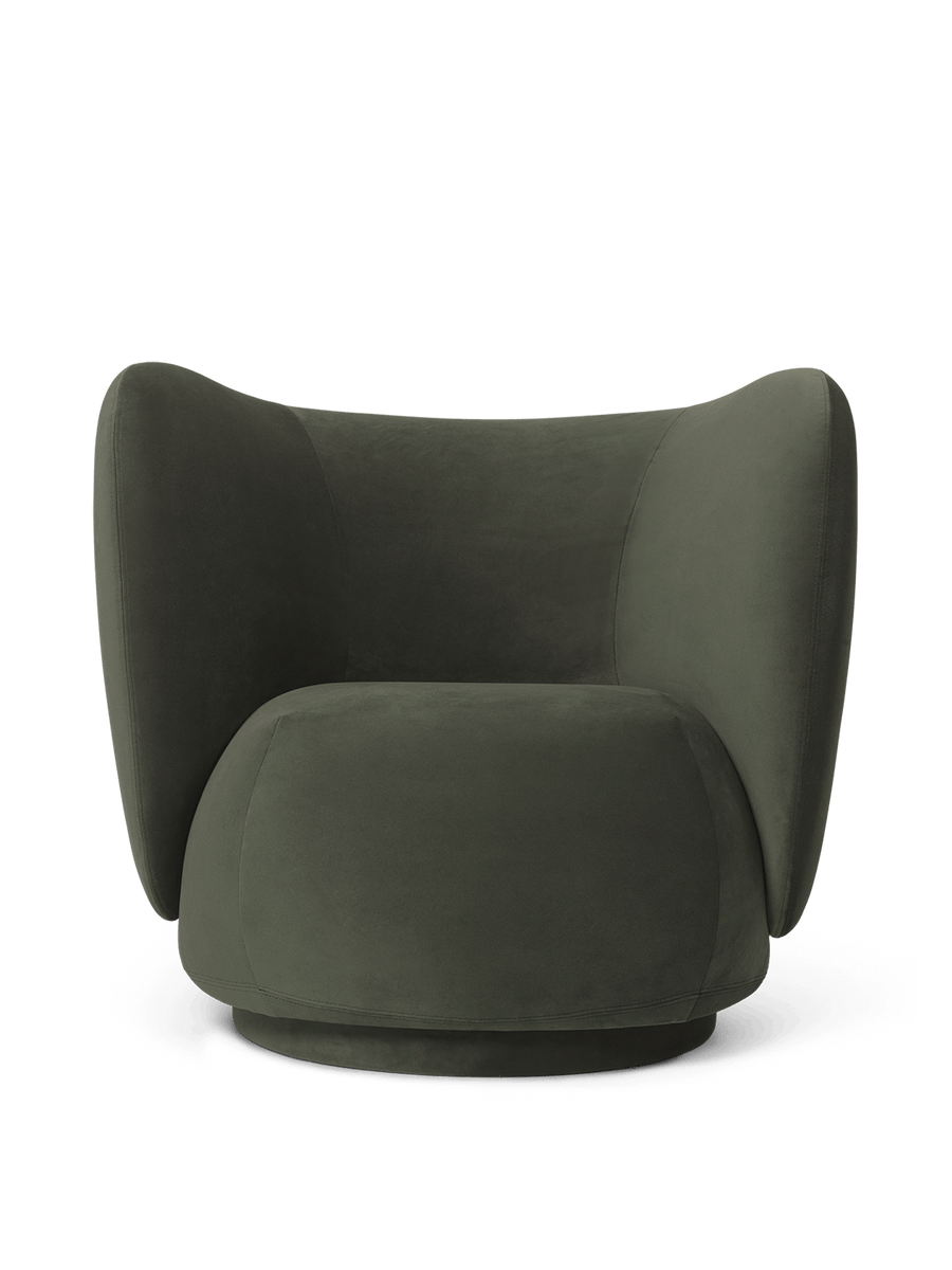 Ferm Living Ferm Living Rico Lounge Chair - Rich Velvet - Pine