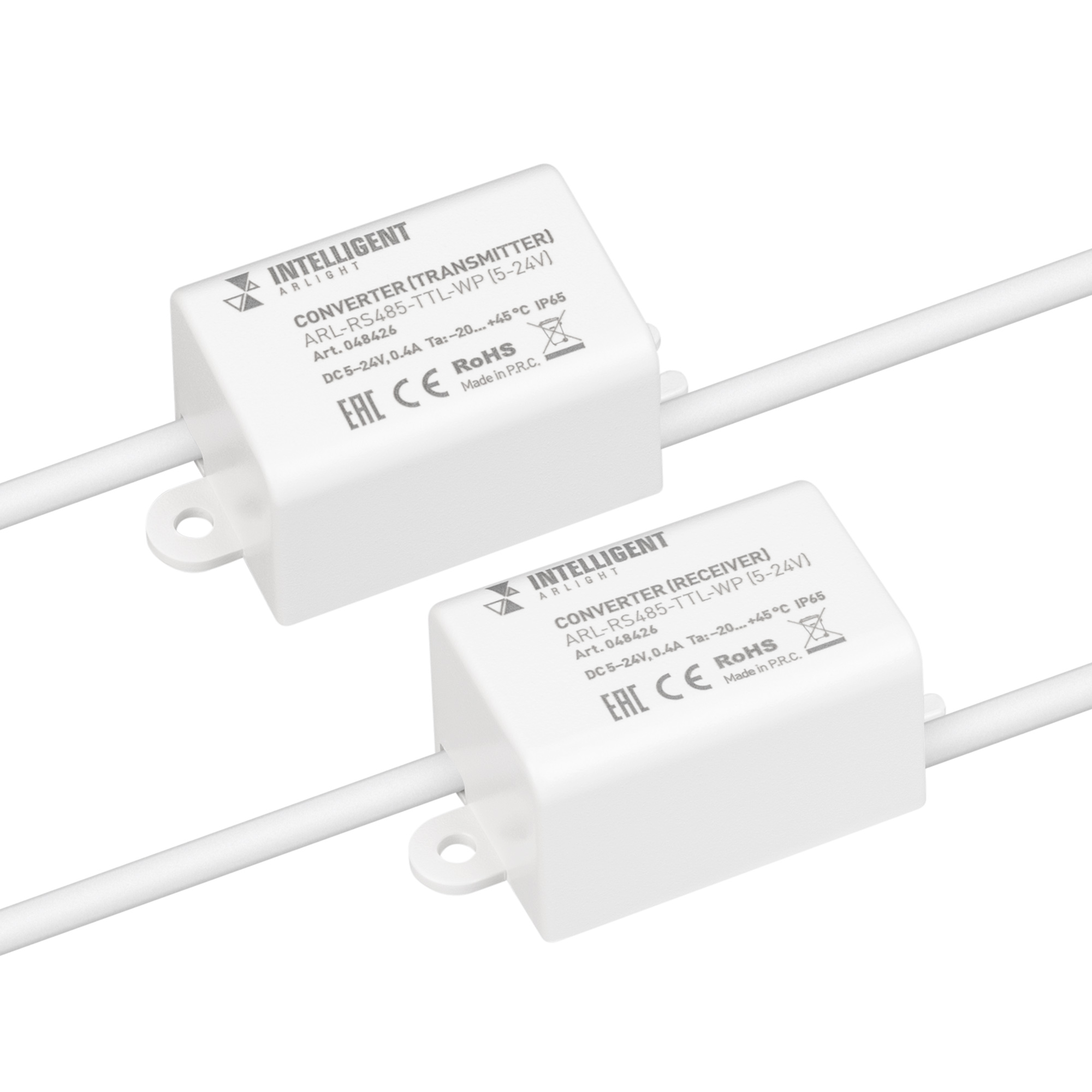 INTELLIGENT ARLIGHT Конвертер ARL-RS485-TTL-WP (5-24V) (IARL, IP65 Пластик, 3 года) 048426
