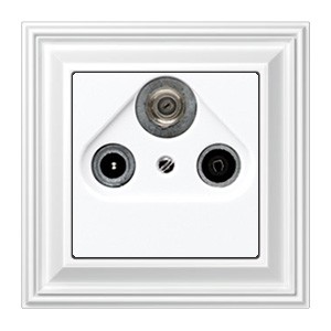 Jung Eco Profi Deco телевизионная розетка, цвет белый глянцевый